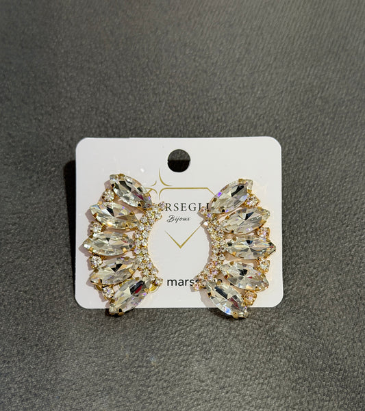 ORECCHINI FASHION BIANCO & ORO