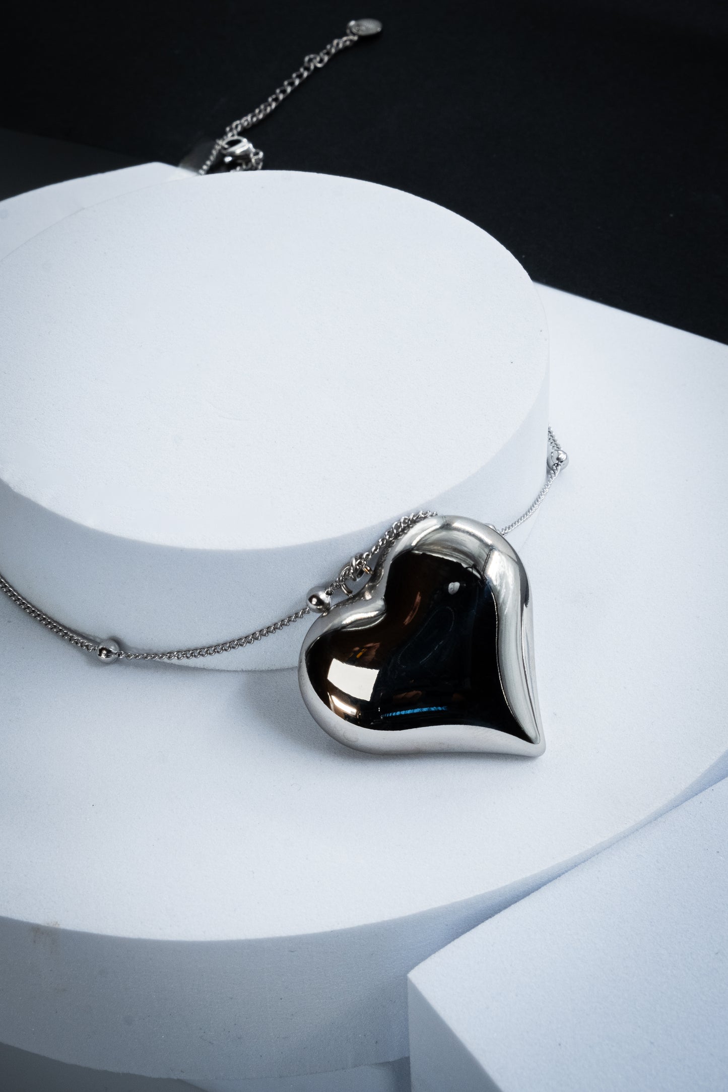 COLLANA CUORE GRANDE ARGENTO