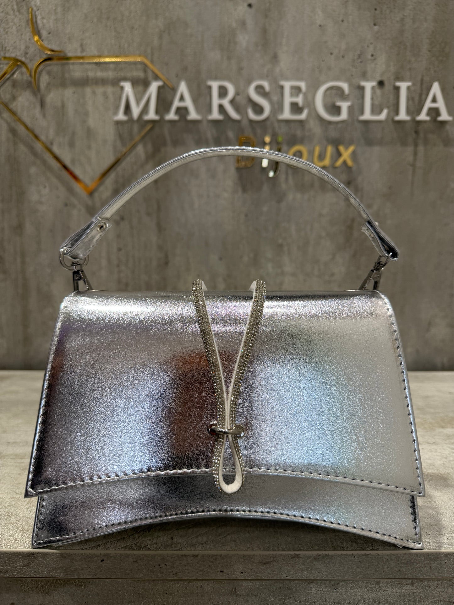 POCHETTE METAL ARGENTO