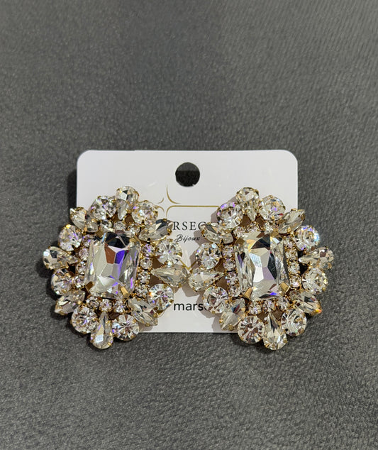 ORECCHINI FASHION BIANCO & ORO
