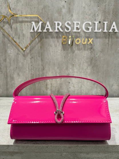 POCHETTE BIMATERIALE FUCSIA