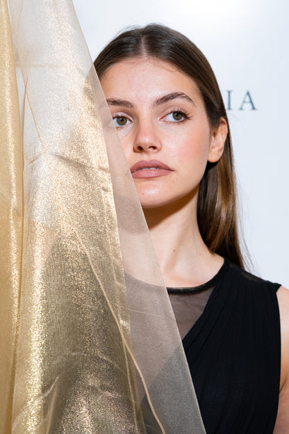 STOLA ORGANZA LUREX ORO SCURO