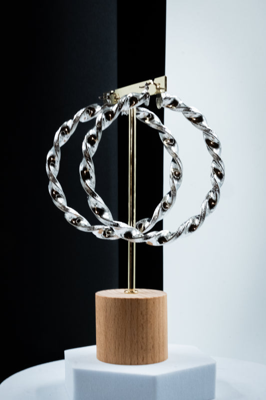 CERCHI TORCHON ARGENTO 80 mm