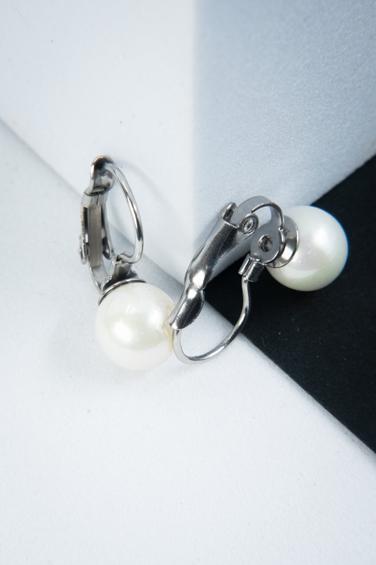 ORECCHINI PERLA PENDENTE ARGENTO 8 MM