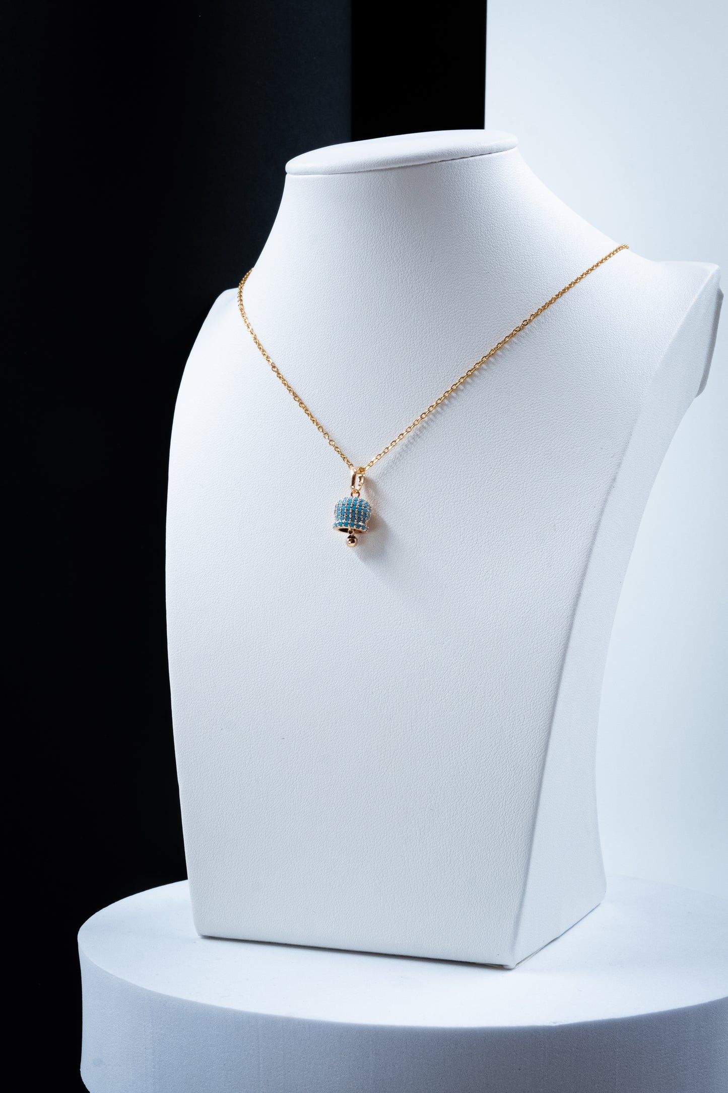 COLLANA CAMPANELLA ORO & AZZURRO