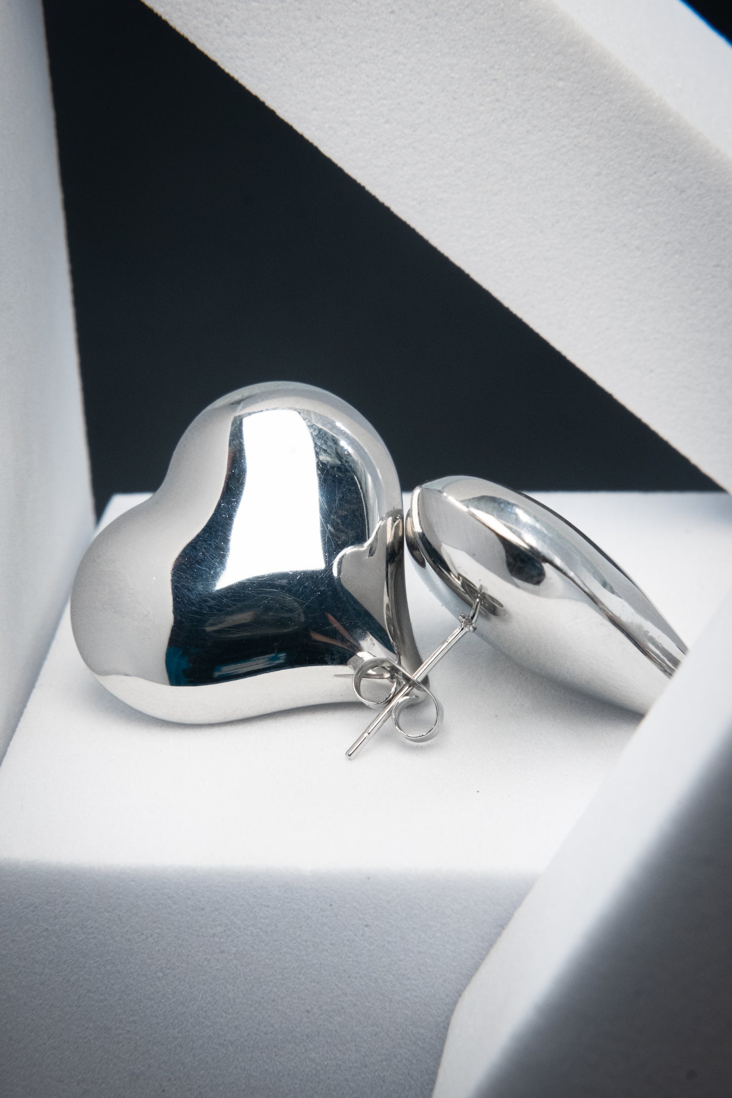 ORECCHINI CUORE ARGENTO 2,5 CM