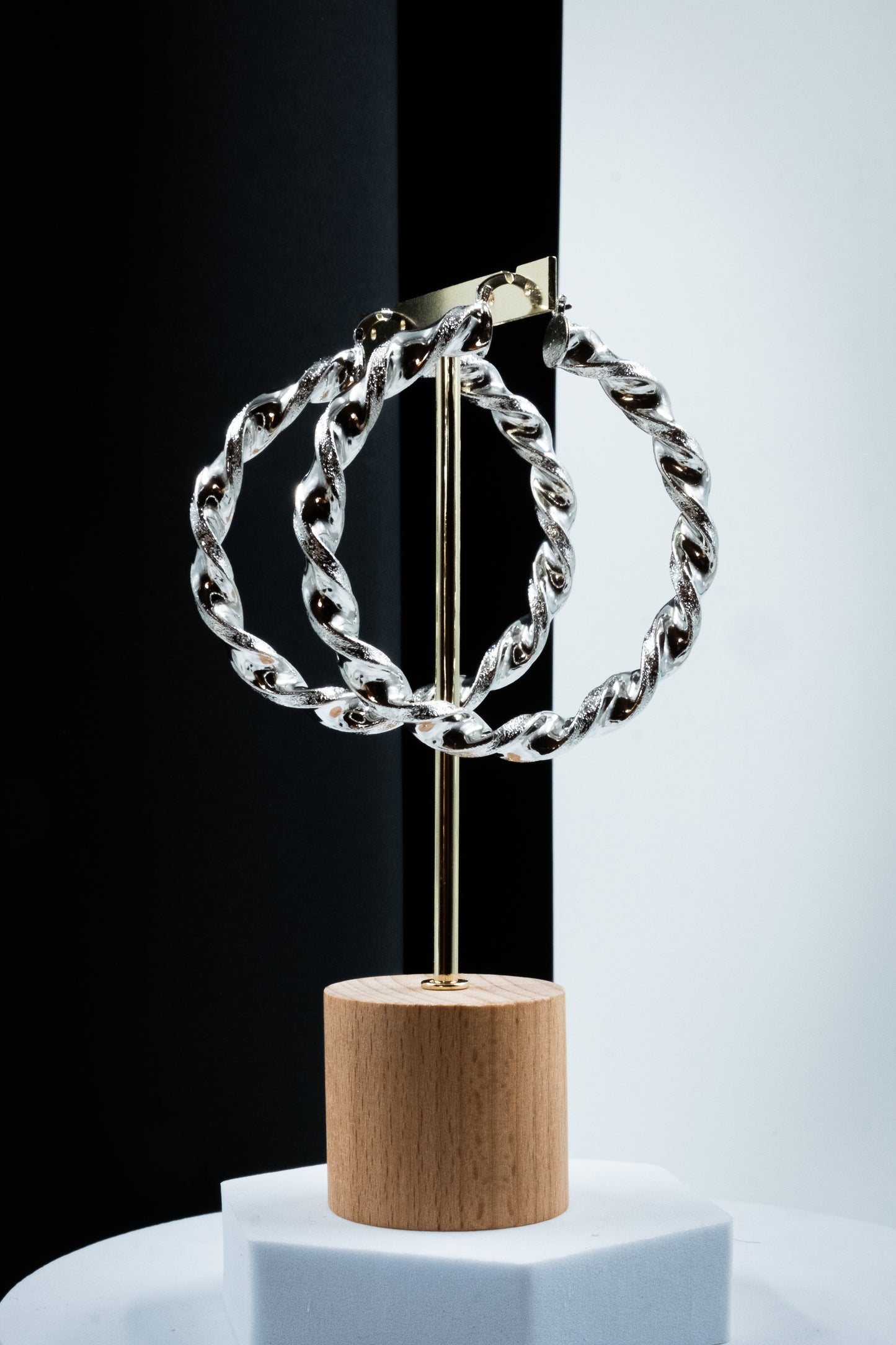 CERCHI TORCHON ARGENTO 70 mm