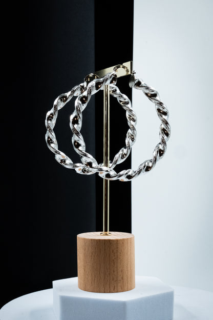 CERCHI TORCHON ARGENTO 70 mm