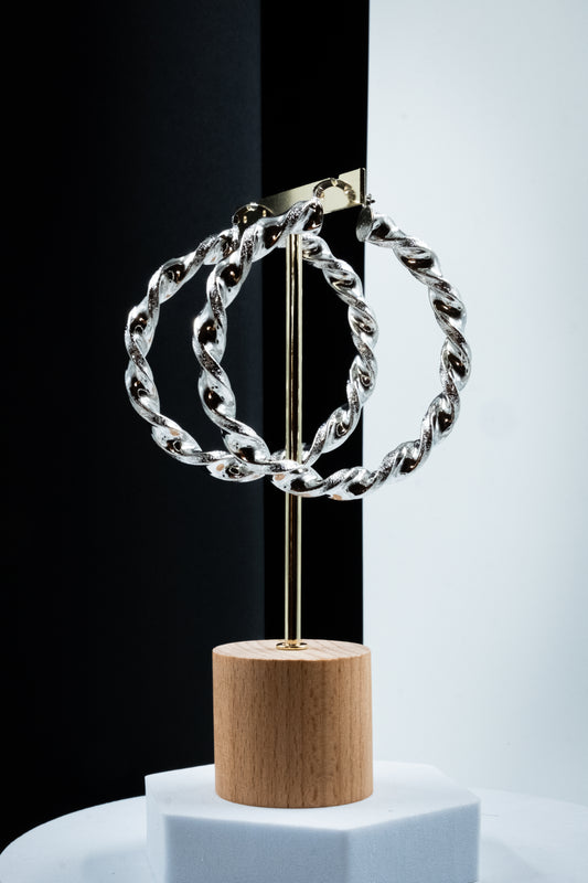 CERCHI TORCHON ARGENTO 70 mm