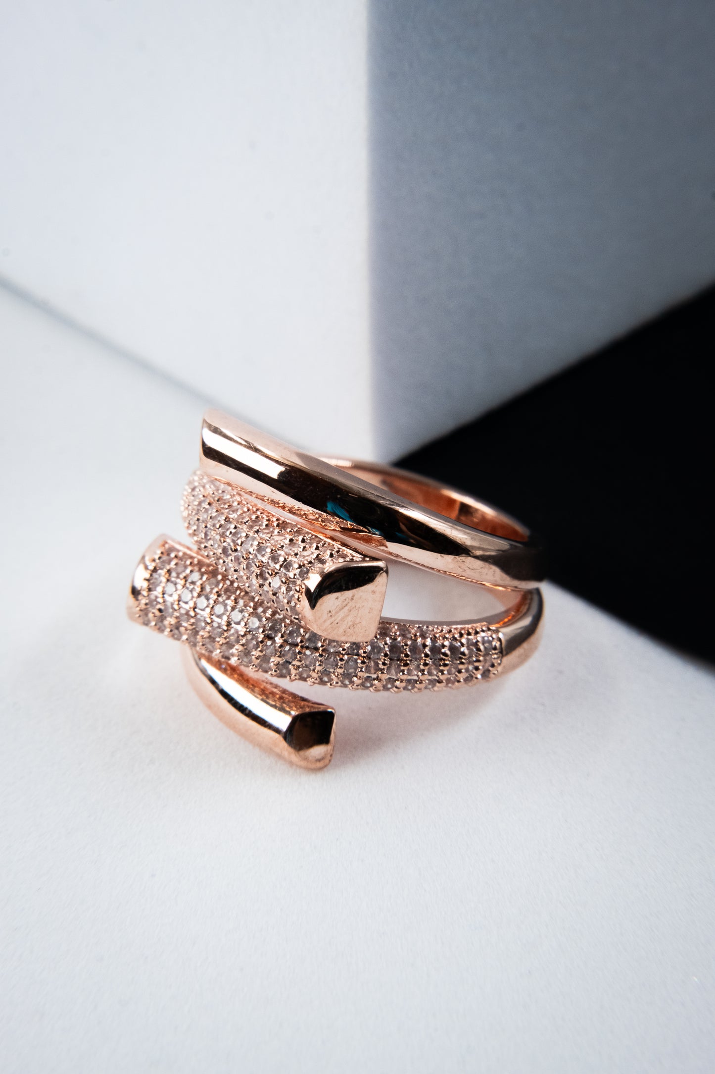 ANELLO INTRECCIO ORO ROSA