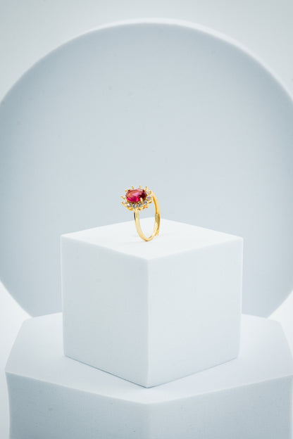 ANELLO KATE ORO & ROSSO