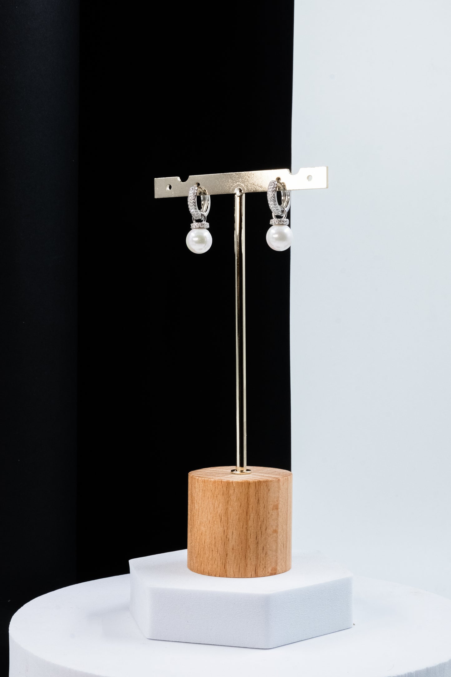 ORECCHINI CERCHIETTO PERLA ARGENTO