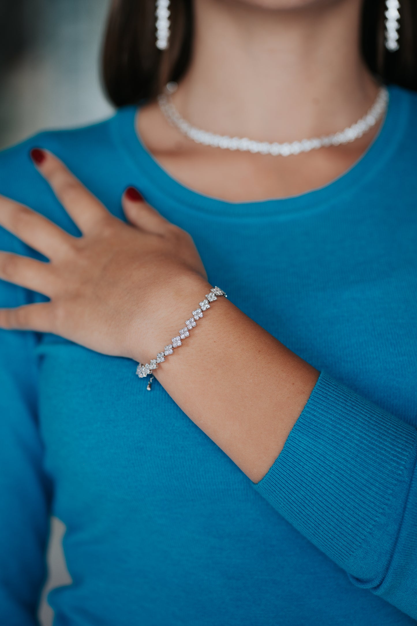 Completo "Jasmine" 3 pezzi colore argento