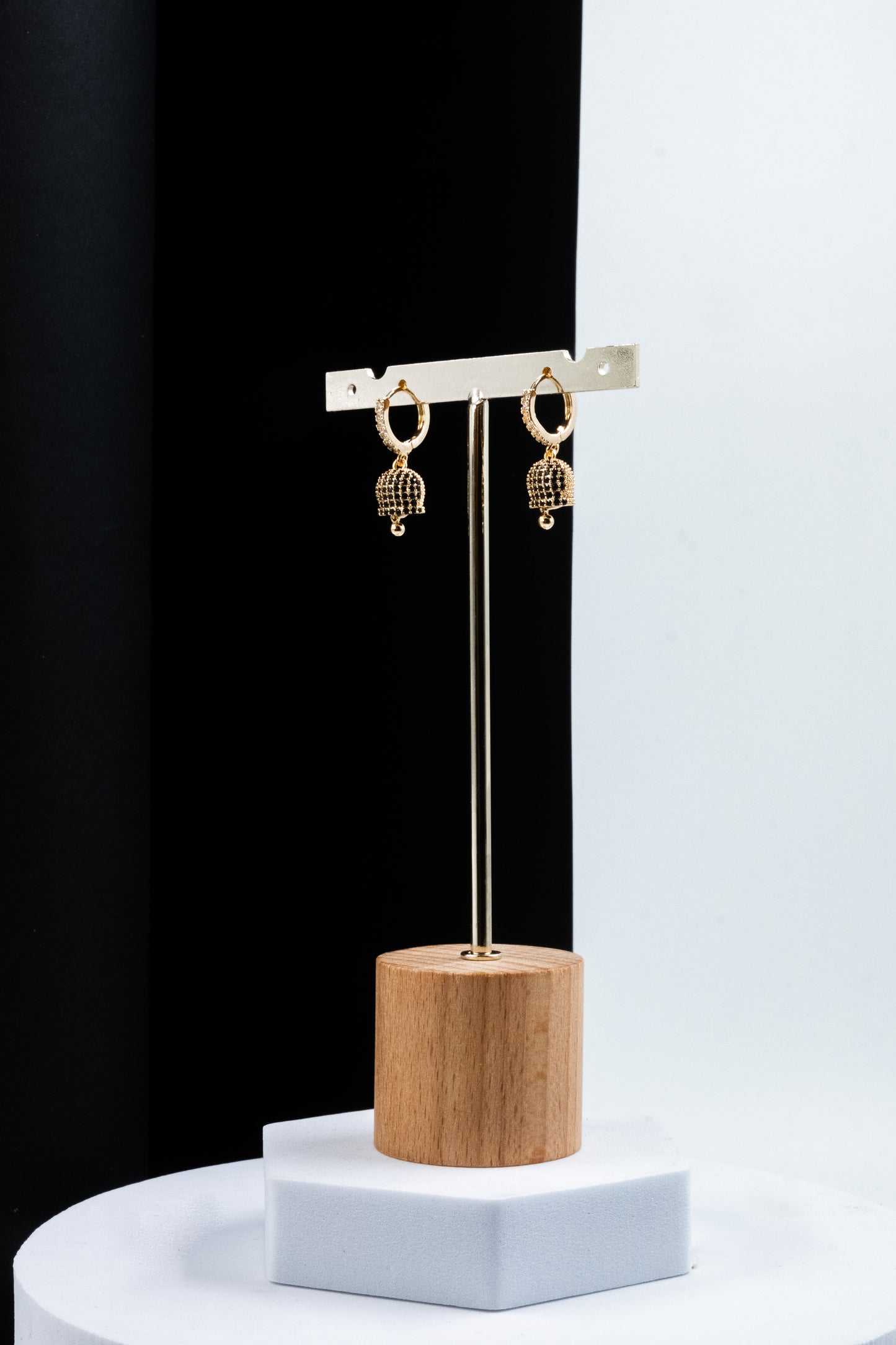 ORECCHINI CAMPANELLA ORO & NERO