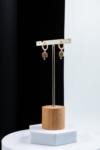 ORECCHINI CAMPANELLA ORO & NERO