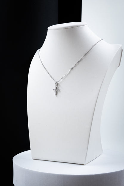 COLLANA CROCE ARGENTO 1,5 CM