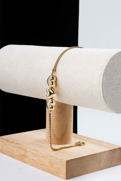 BRACCIALE 3 CUORI ORO