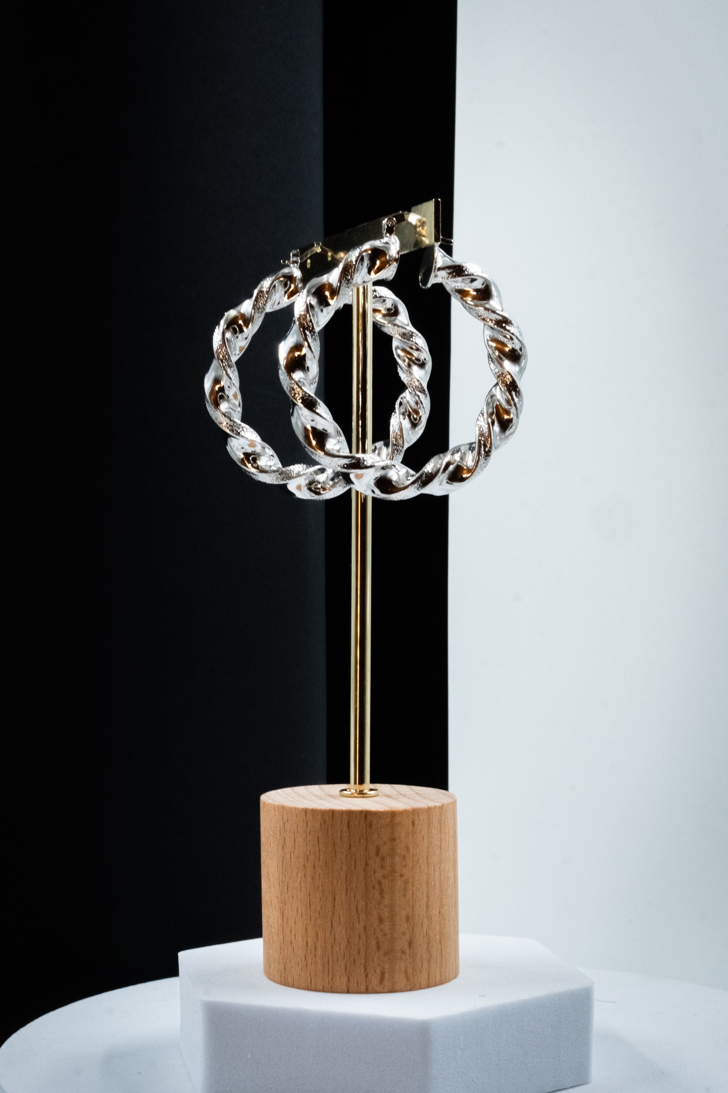 CERCHI TORCHON ARGENTO 50 mm