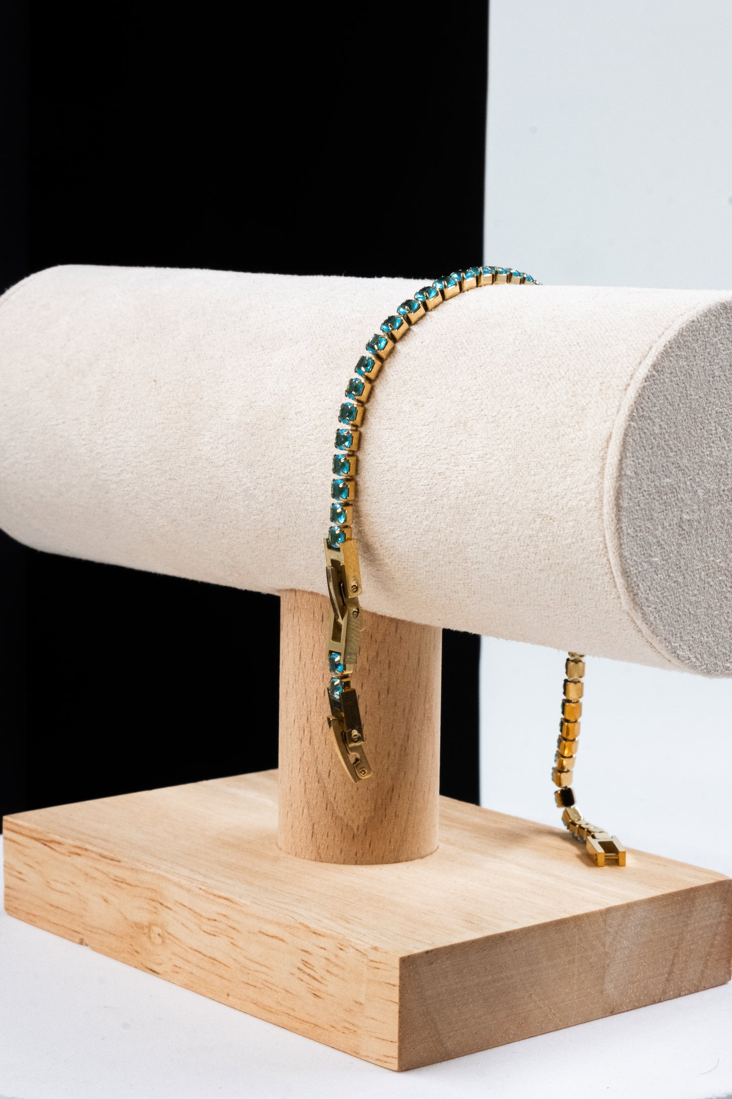 BRACCIALE TENNIS ORO & AZZURRO