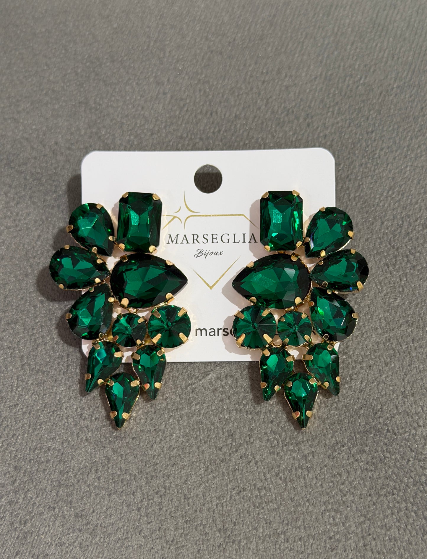 ORECCHINI FASHION VERDE SCURO
