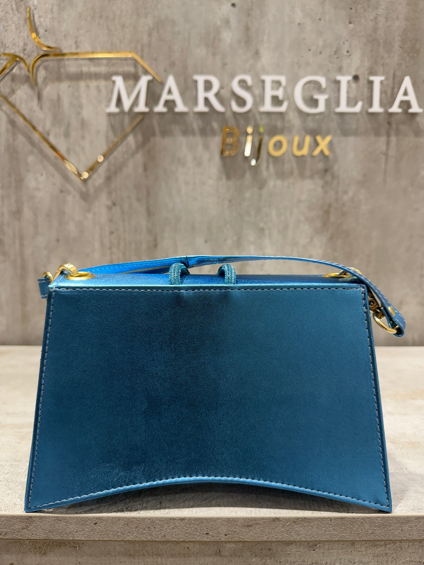 POCHETTE METAL AZZURRO