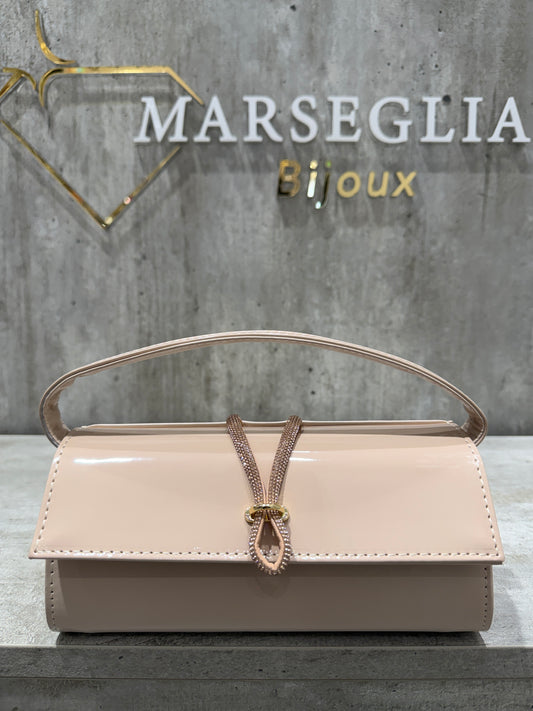POCHETTE BIMATERIALE NUDE