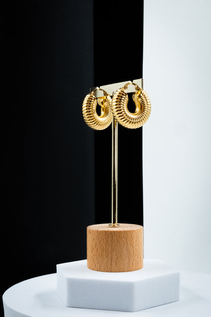 CERCHI RIGATI ORO 3 CM