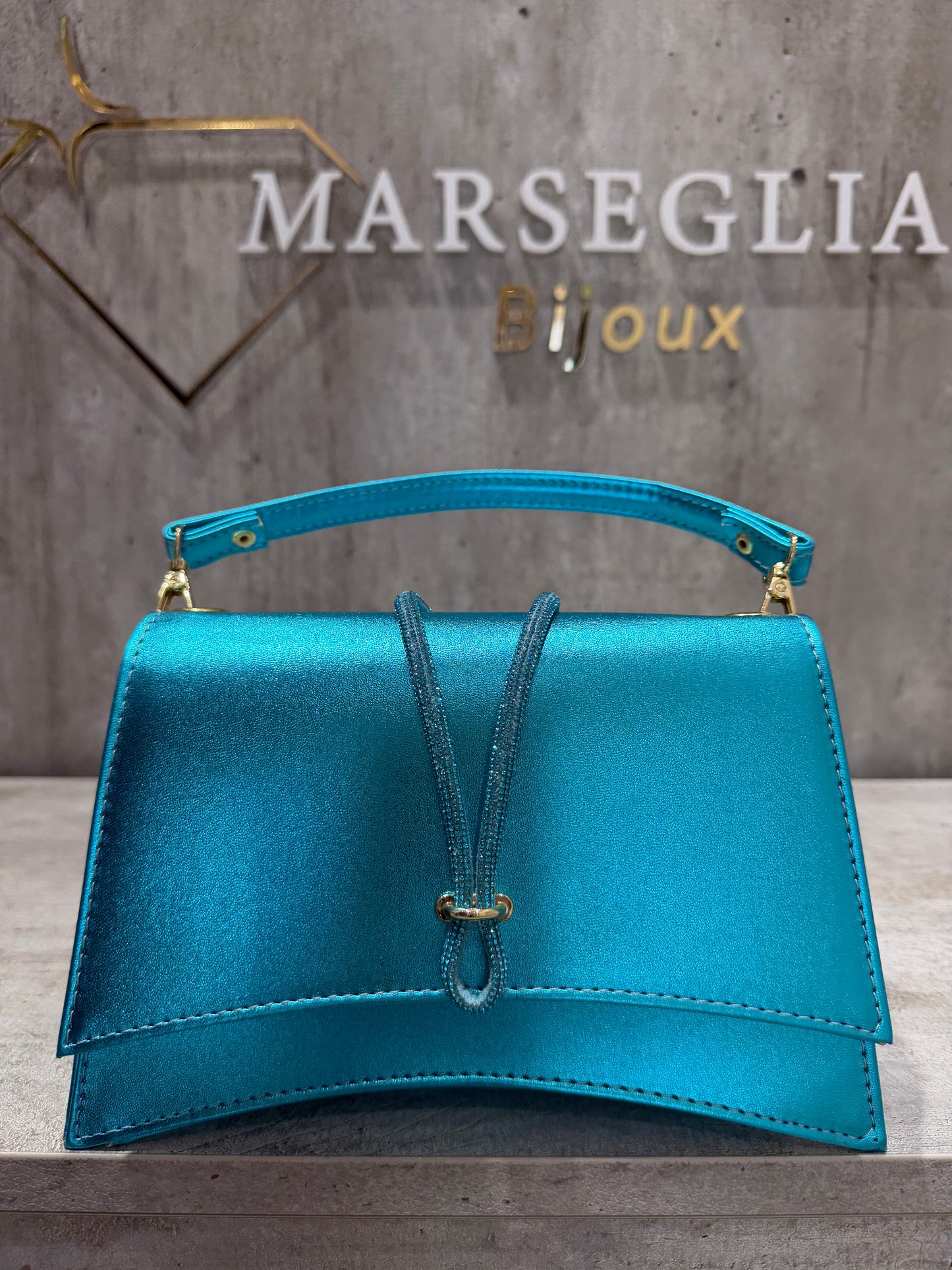 POCHETTE METAL TURCHESE