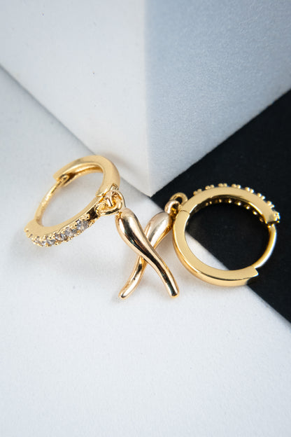 ORECCHINI CORNETTO ORO