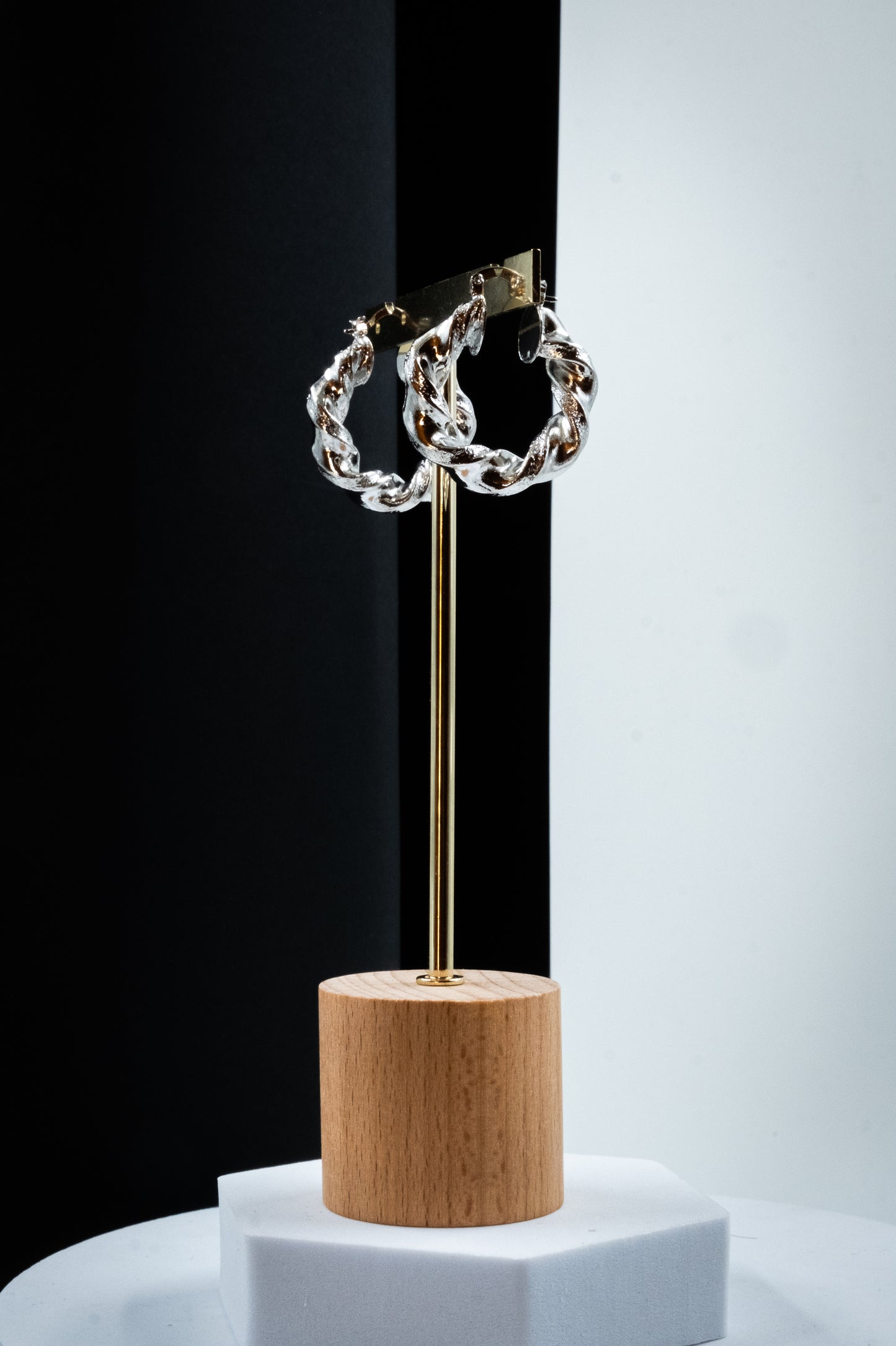 CERCHI TORCHON ARGENTO 30 mm