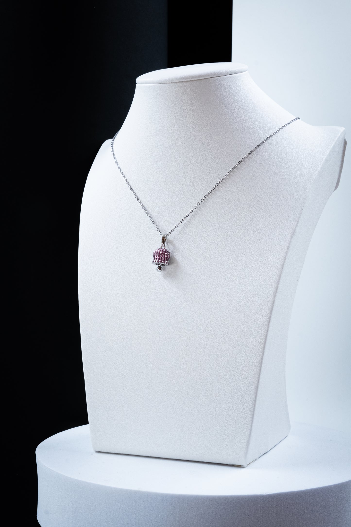 COLLANA CAMPANELLA ARGENTO & FUCSIA