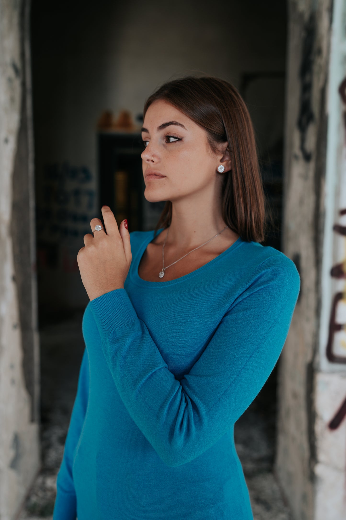 Completo "Kate" 4 pezzi: Argento e Bianco