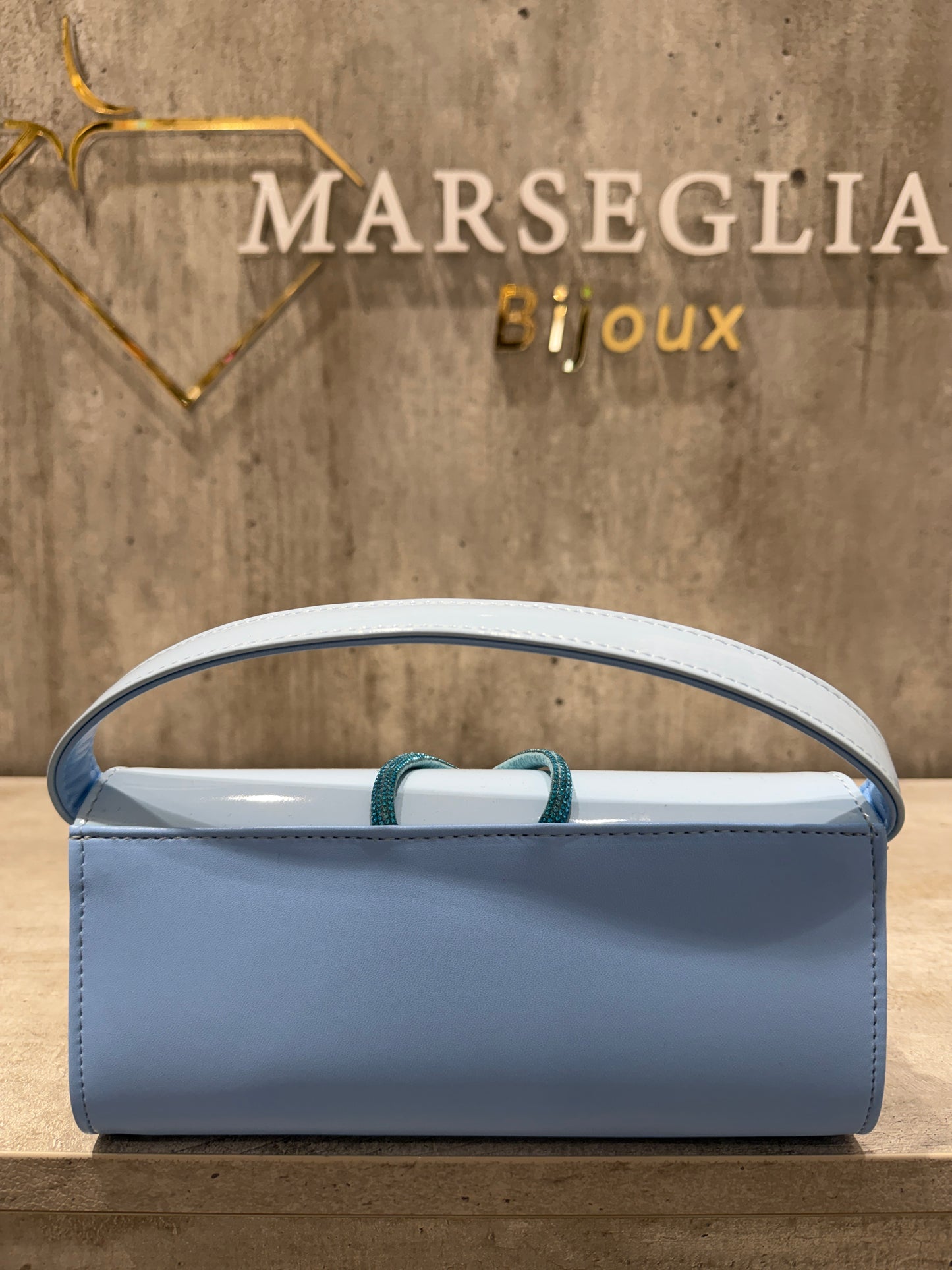 POCHETTE BIMATERIALE CELESTE