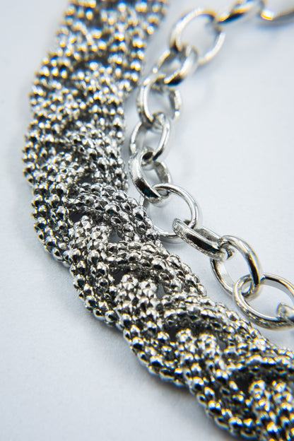 CINTURA INTRECCIATA ARGENTO