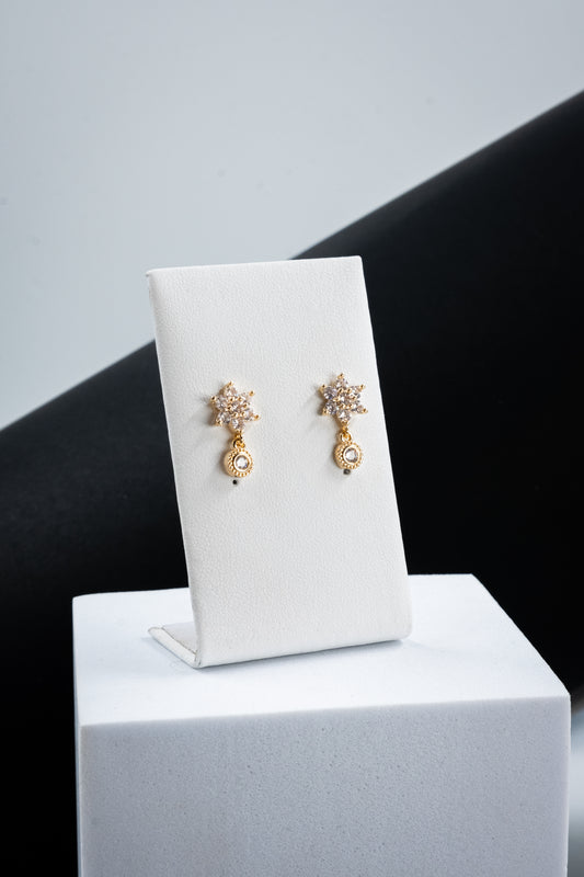 ORECCHINI FIORELLINO CON PENDENTE ORO