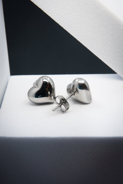 ORECCHINI CUORE ARGENTO 1 CM