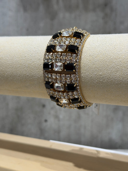 BRACCIALE RIGIDO FASHION NERO & BIANCO