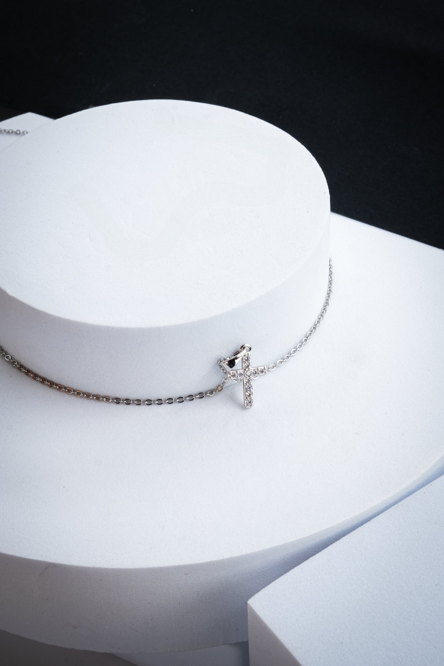 COLLANA CROCE ARGENTO 1,5 CM