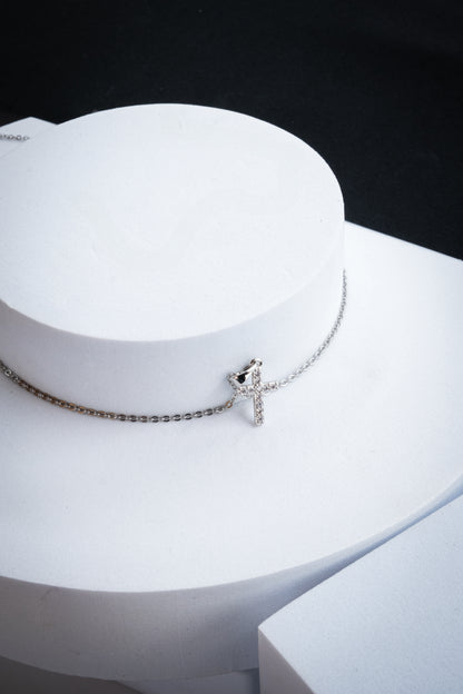 COLLANA CROCE ARGENTO 1,5 CM