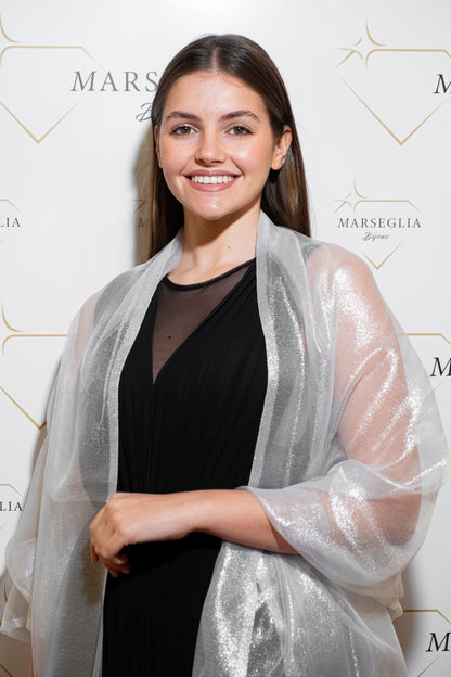 STOLA ORGANZA LUREX GHIACCIO