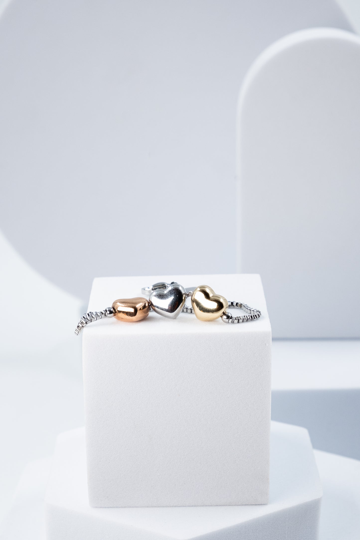 BRACCIALE 3 CUORI MULTICOLOR