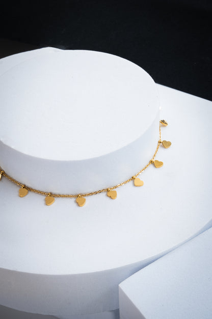 COLLANA CUORI ORO