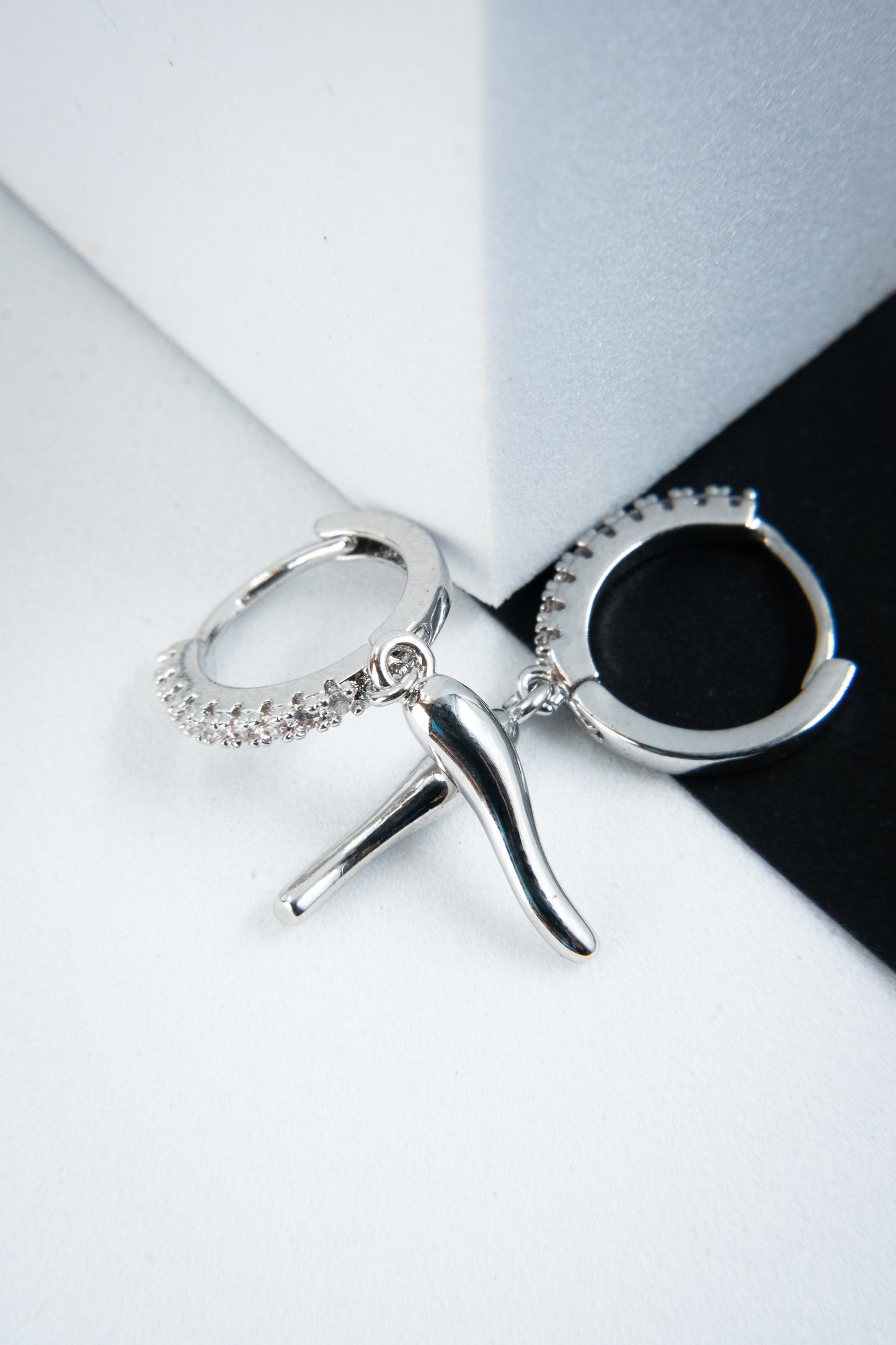 ORECCHINI CORNETTO ARGENTO