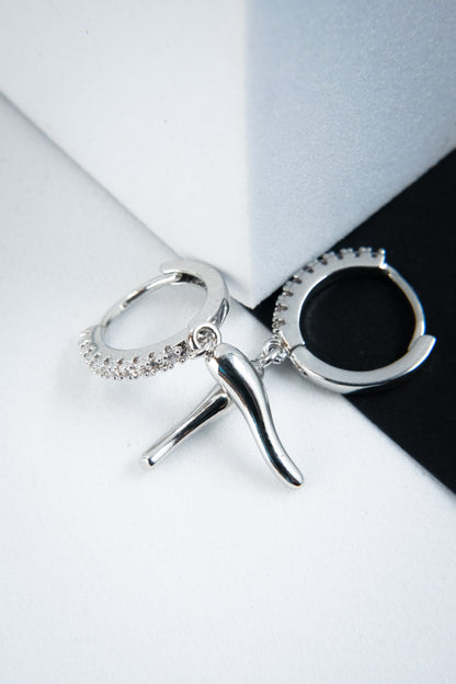 ORECCHINI CORNETTO ARGENTO