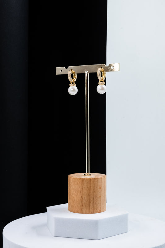 ORECCHINI CERCHIETTO PERLA ORO