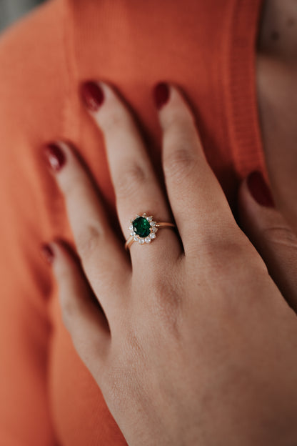 Completo "Kate" 4 pezzi: Oro e Verde