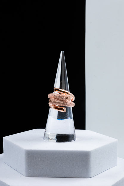 ANELLO INTRECCIO ORO ROSA