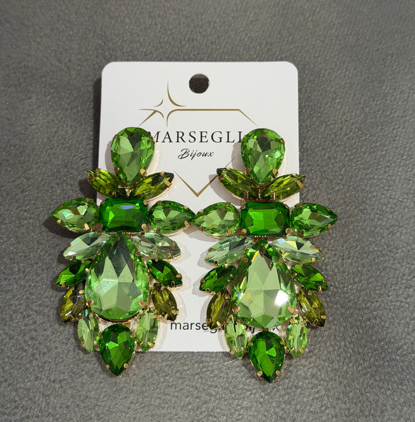 ORECCHINI CLIP FASHION VERDE