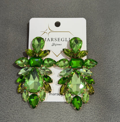 ORECCHINI CLIP FASHION VERDE