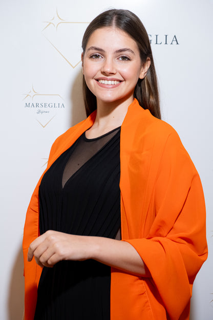 STOLA CHIFFON ARANCIONE